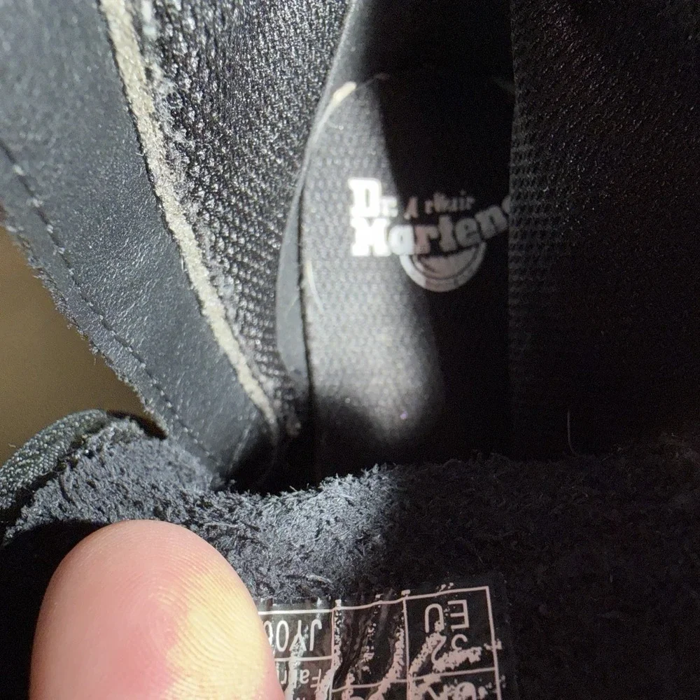Dr. Martens 1460 Kids Size 1 Black Boots W/zipper Laces The Original 8 Hole Docs